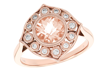 C234-40202: LDS RG .90 MORGANITE 1.05 TW