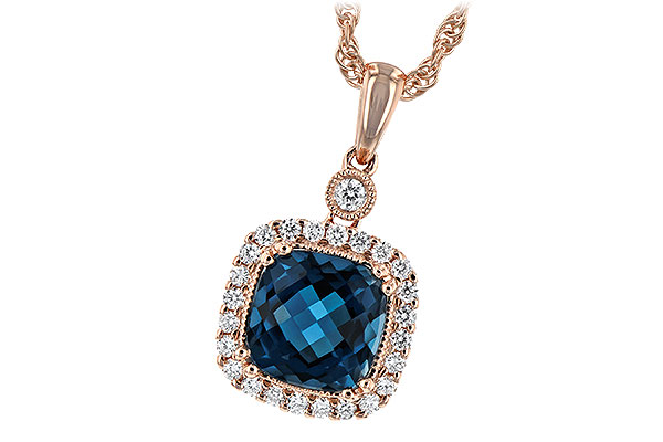 C235-28366: NECK 1.63 LONDON BLUE TOPAZ 1.80 TGW (7MM LBT)