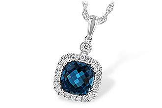 C235-28366: NECK 1.63 LONDON BLUE TOPAZ 1.80 TGW (7MM LBT)