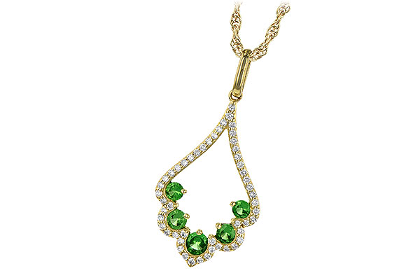 C236-18393: NECK .34 GREEN GARNET .53 TGW