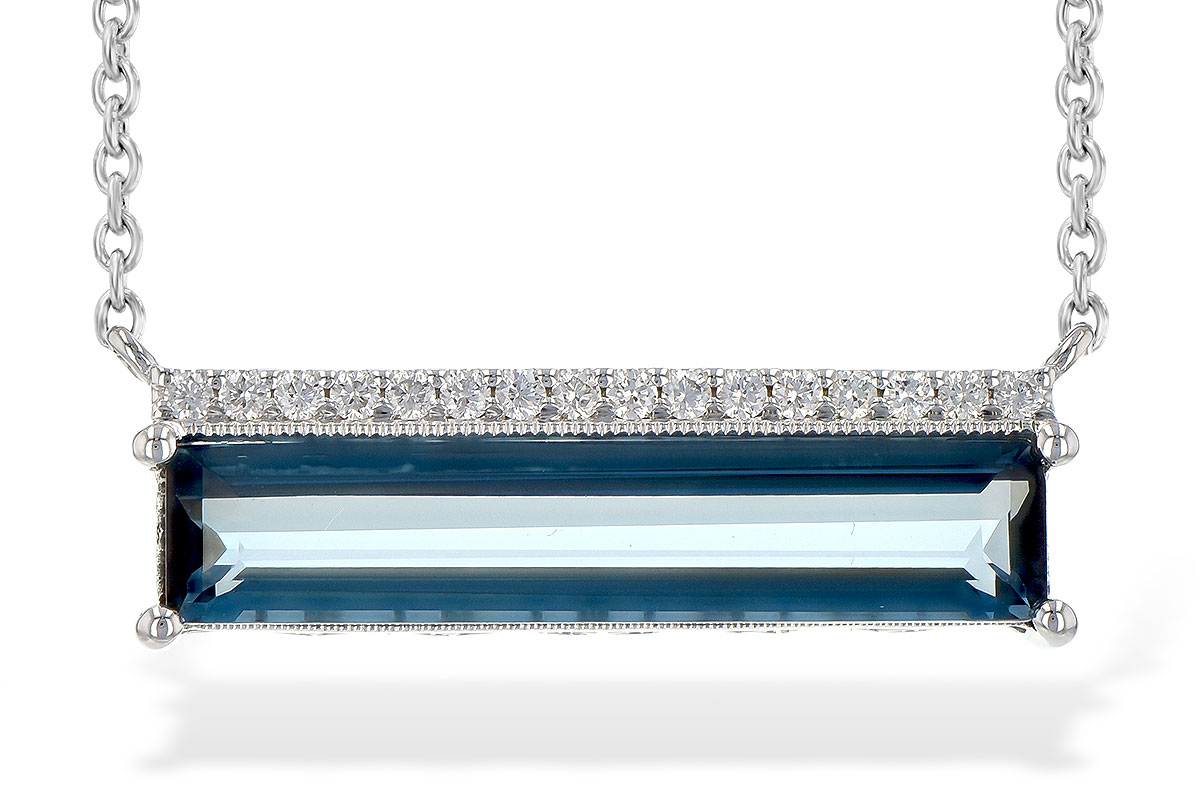 C236-23866: NECK 2.70 LONDON BLUE TOPAZ 2.80 TW