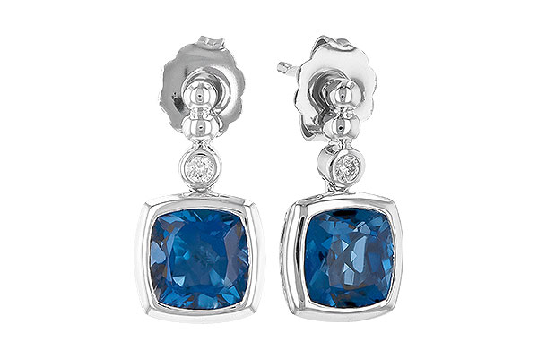 C318-91102: EARR 1.78 LONDON BLUE TOPAZ 1.82 TGW