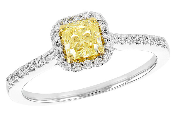 C318-91111: LDR .77 FANCY YELL DIA .95 TW (GIA6262455580)