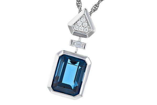 C318-99302: NECK 2.60 LONDON BLUE TOPAZ 2.68 TGW