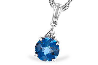 C319-86575: NECK 1.60 LONDON BLUE TOPAZ 1.61 TGW (7MM RD)