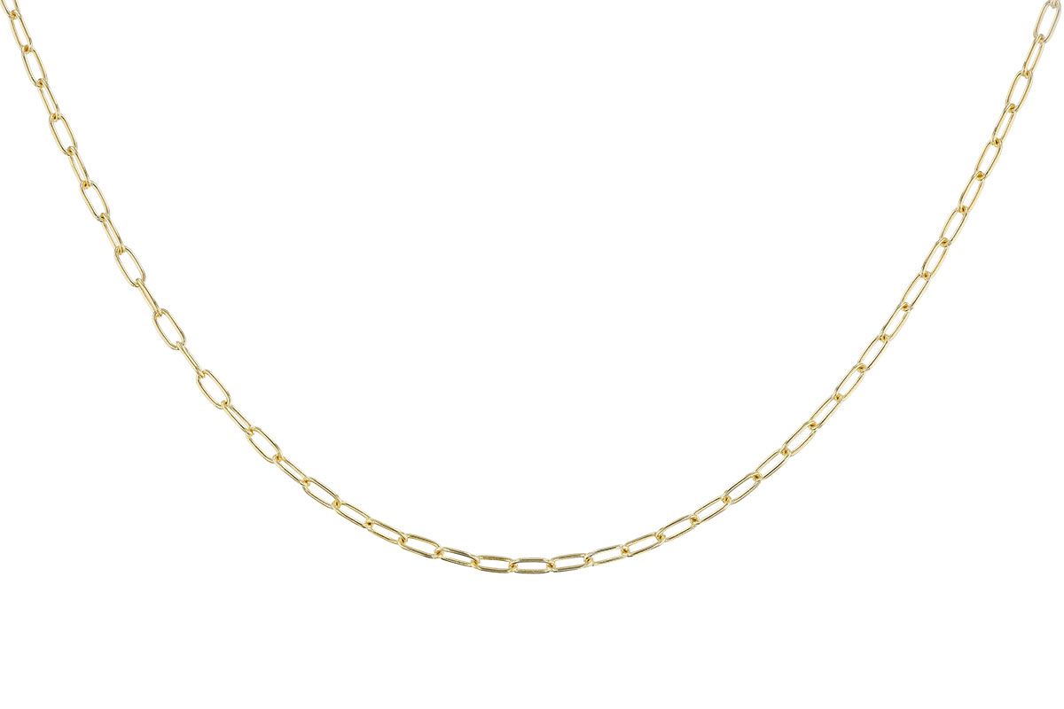 C319-87538: PAPERCLIP SM (8", 2.40MM, 14KT, LOBSTER CLASP)