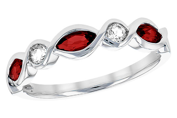 C320-73857: LDS RG .52 TW GARNET .64 TGW