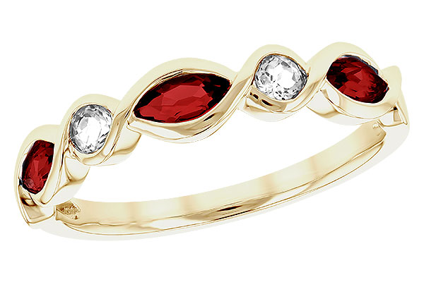 C320-73857: LDS RG .52 TW GARNET .64 TGW