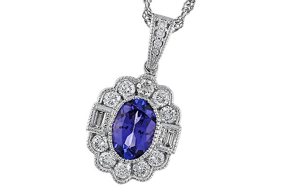 C320-73875: NECKLACE .80 TANZANITE 1.15 TGW (7x5MM OV)