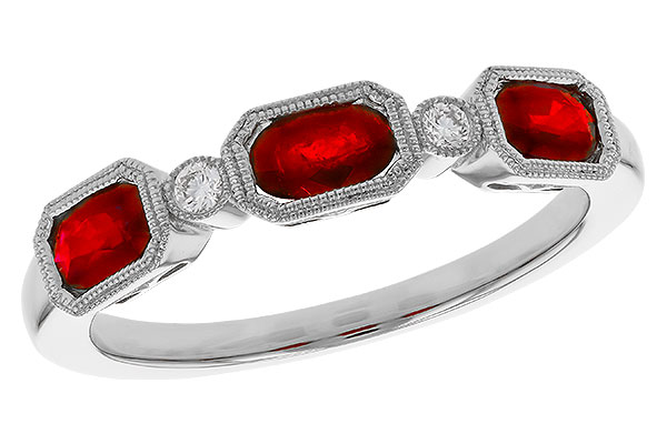 C320-74766: LDS WED RG .72 RUBY .77 TGW (4x3MM RUBY)