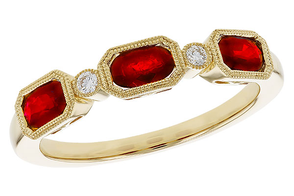 C320-74766: LDS WED RG .72 RUBY .77 TGW (4x3MM RUBY)