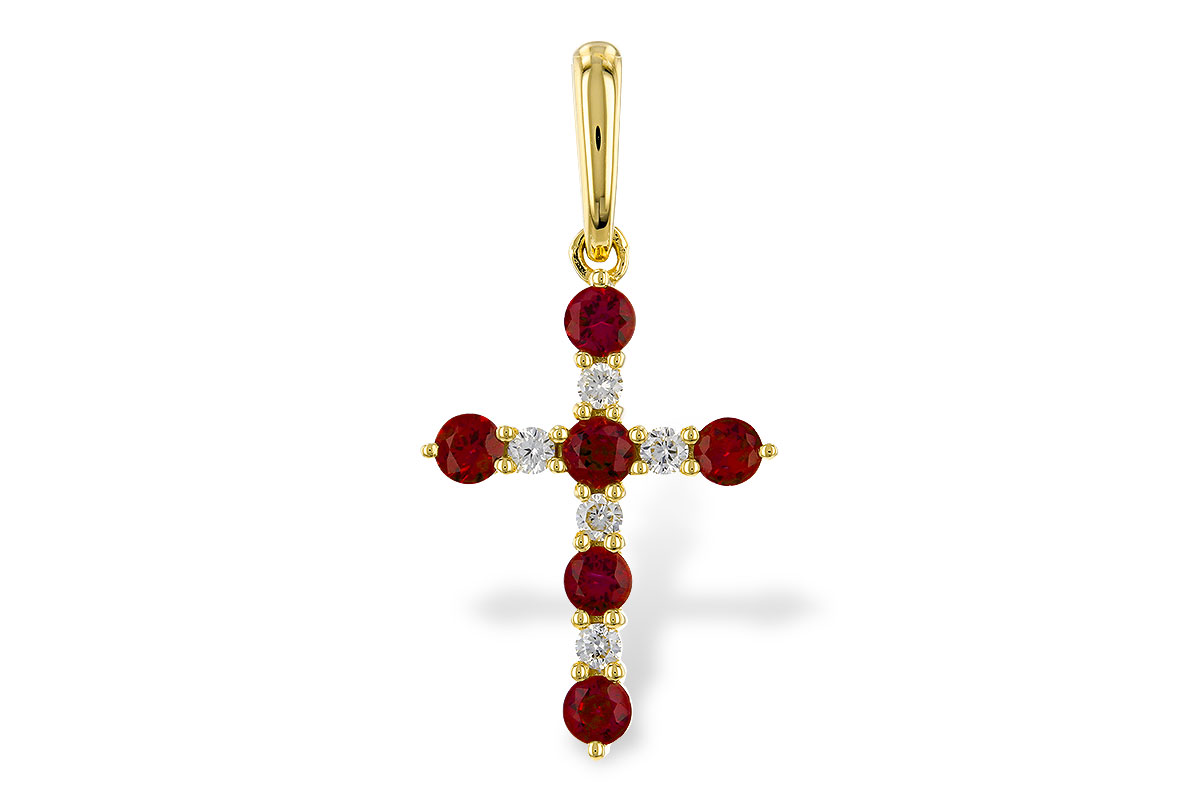 C320-74784: PENDANT .34 TW RUBY .42 TGW