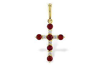 C320-74784: PENDANT .34 TW RUBY .42 TGW
