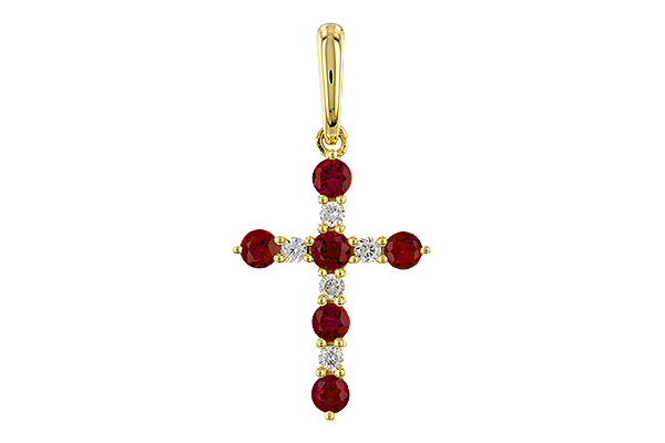 C320-74784: PENDANT .34 TW RUBY .42 TGW