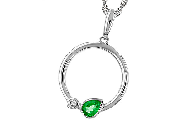 C320-74793: NECKLACE .20 EMERALD .22 TGW