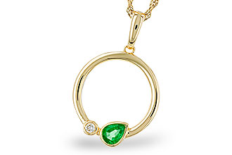C320-74793: NECKLACE .20 EMERALD .22 TGW
