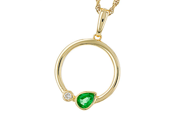 C320-74793: NECKLACE .20 EMERALD .22 TGW