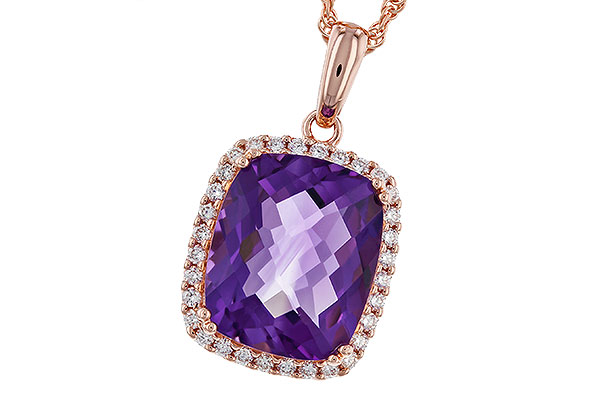 C320-75684: NECKLACE 4.57 AMETHYST 4.81 TGW (12x10MM CU)