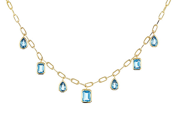 C320-75711: NECKLACE 4.10 TW BLUE TOPAZ (17")