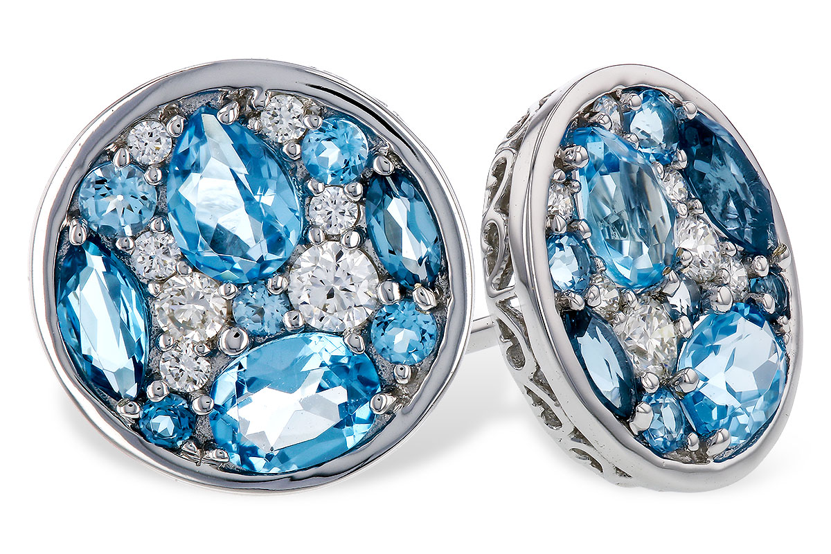 C320-76575: EARRINGS 1.02 TW BLUE TOPAZ 1.18 TGW