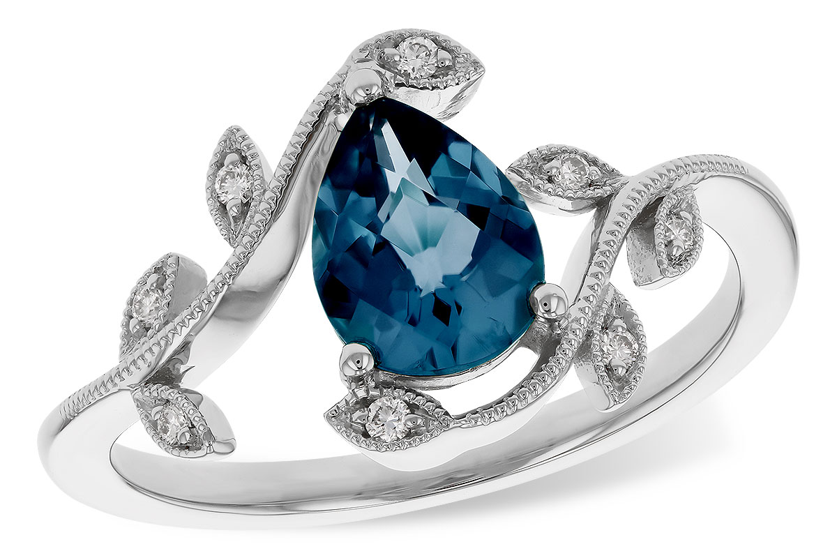 C320-76602: LDS RG 1.20 LONDON BLUE TOPAZ 1.26 TGW (8x6MM LBT)