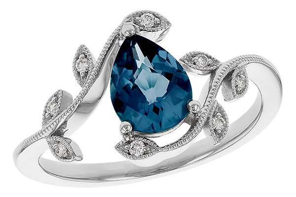 C320-76602: LDS RG 1.20 LONDON BLUE TOPAZ 1.26 TGW (8x6MM LBT)