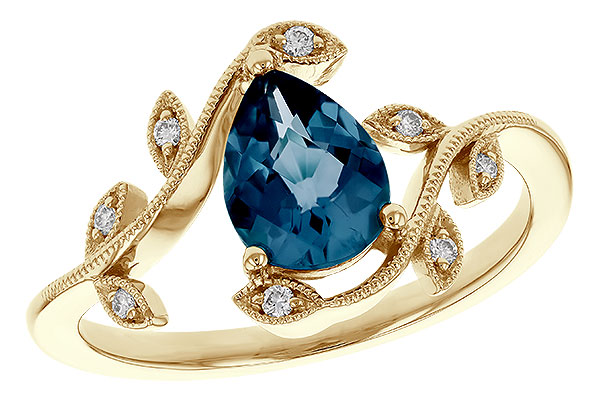 C320-76602: LDS RG 1.20 LONDON BLUE TOPAZ 1.26 TGW (8x6MM LBT)