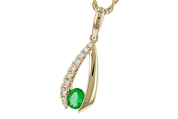 C320-78366: NECKLACE .28 EMERALD .45 TGW (5x4 EMER)