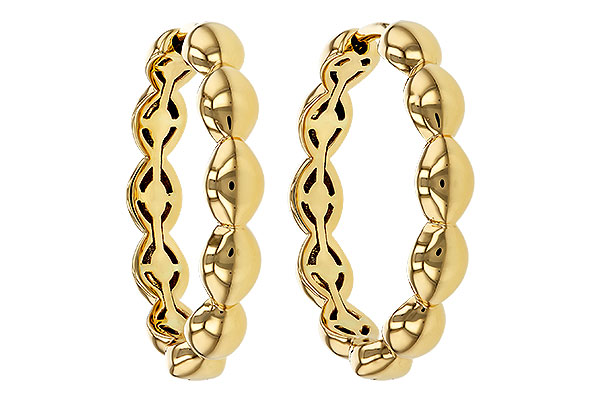 C320-80193: GOLD EARRINGS (21MM)
