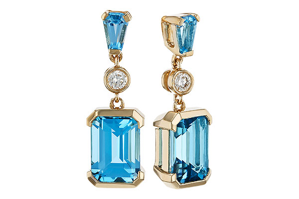 C320-80238: EARRINGS 2.37 TW BLUE TOPAZ 2.44 TGW