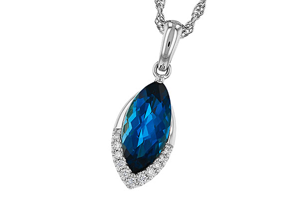 C320-80266: NECK 2.14 LONDON BLUE TOPAZ 2.20 TGW (12x6MM MQ)