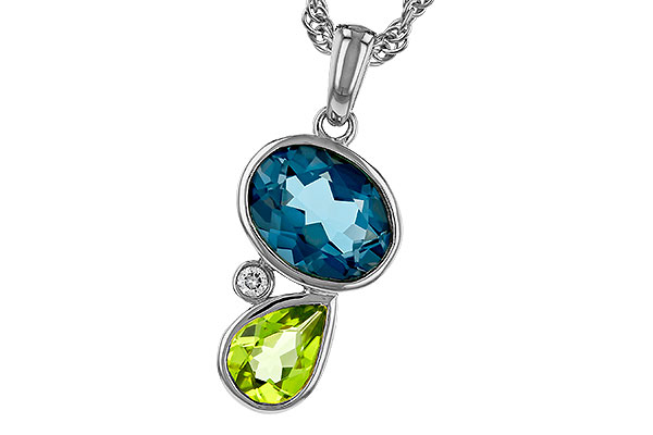 C320-81129: NECKLACE 2.43 SEMI-PREC (PER,LBT) 2.45 TGW