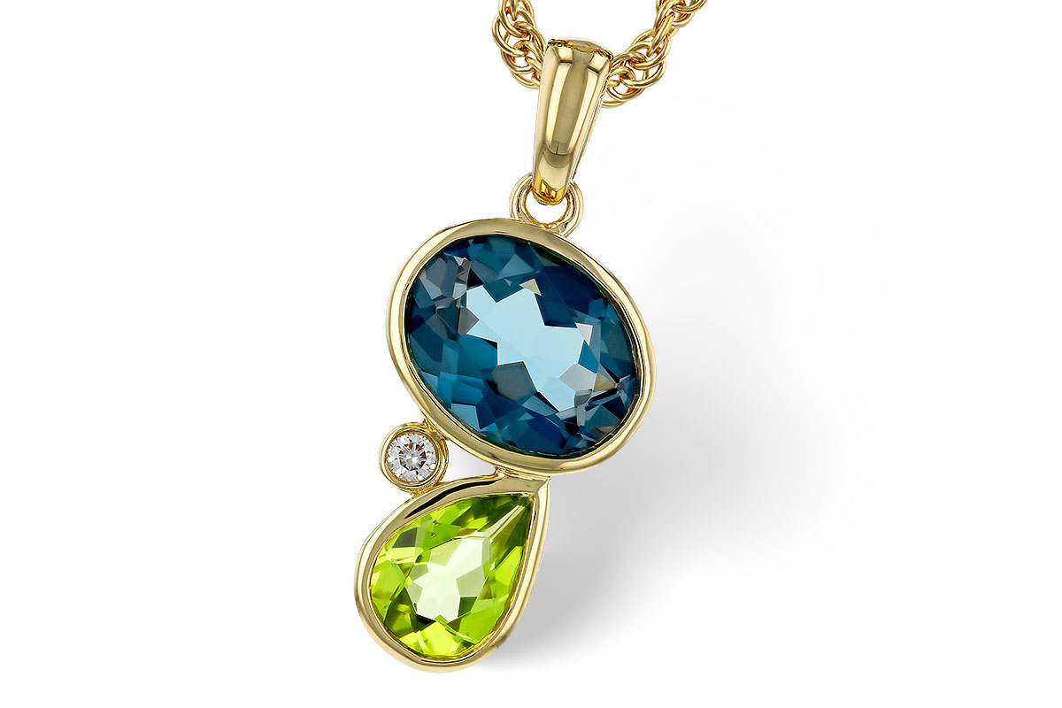 C320-81129: NECKLACE 2.43 SEMI-PREC (PER,LBT) 2.45 TGW