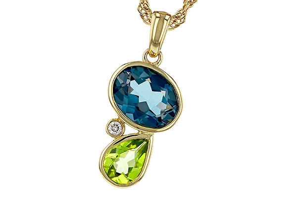 C320-81129: NECKLACE 2.43 SEMI-PREC (PER,LBT) 2.45 TGW
