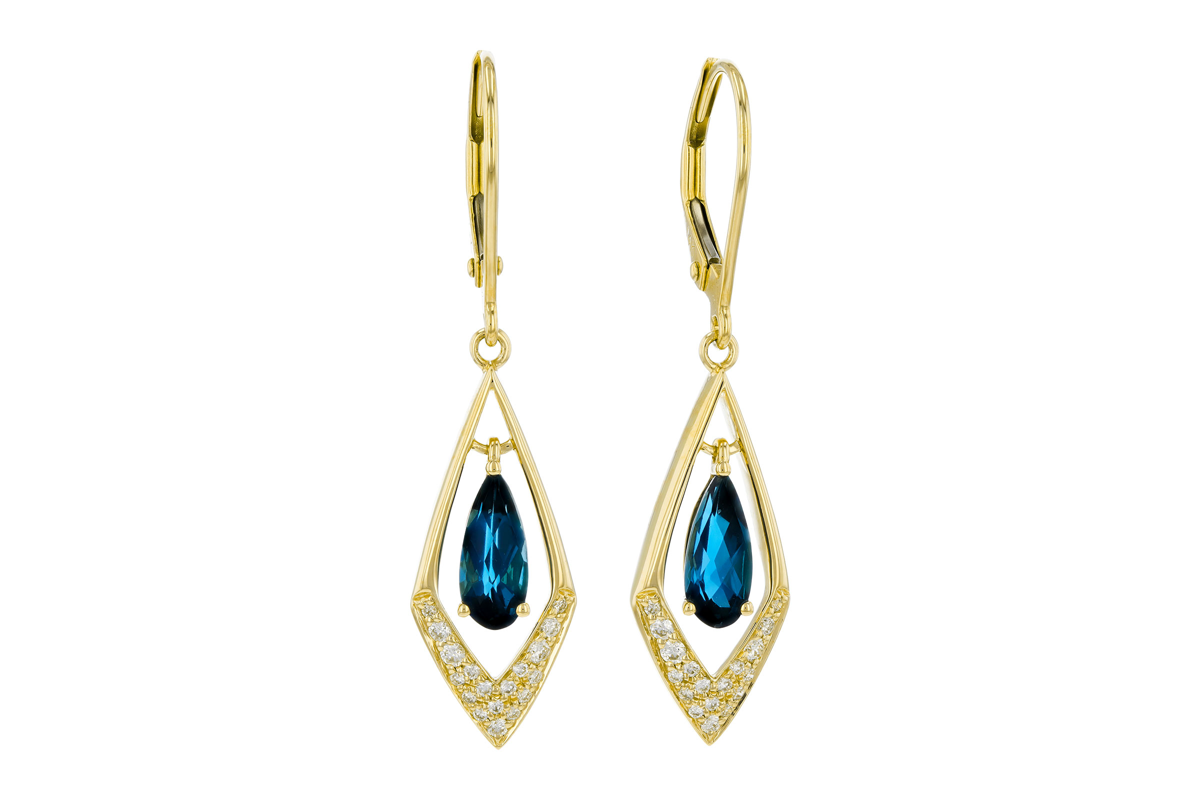 C321-65657: EARR 1.07 TW LONDON BLUE TOPAZ 1.22 TGW