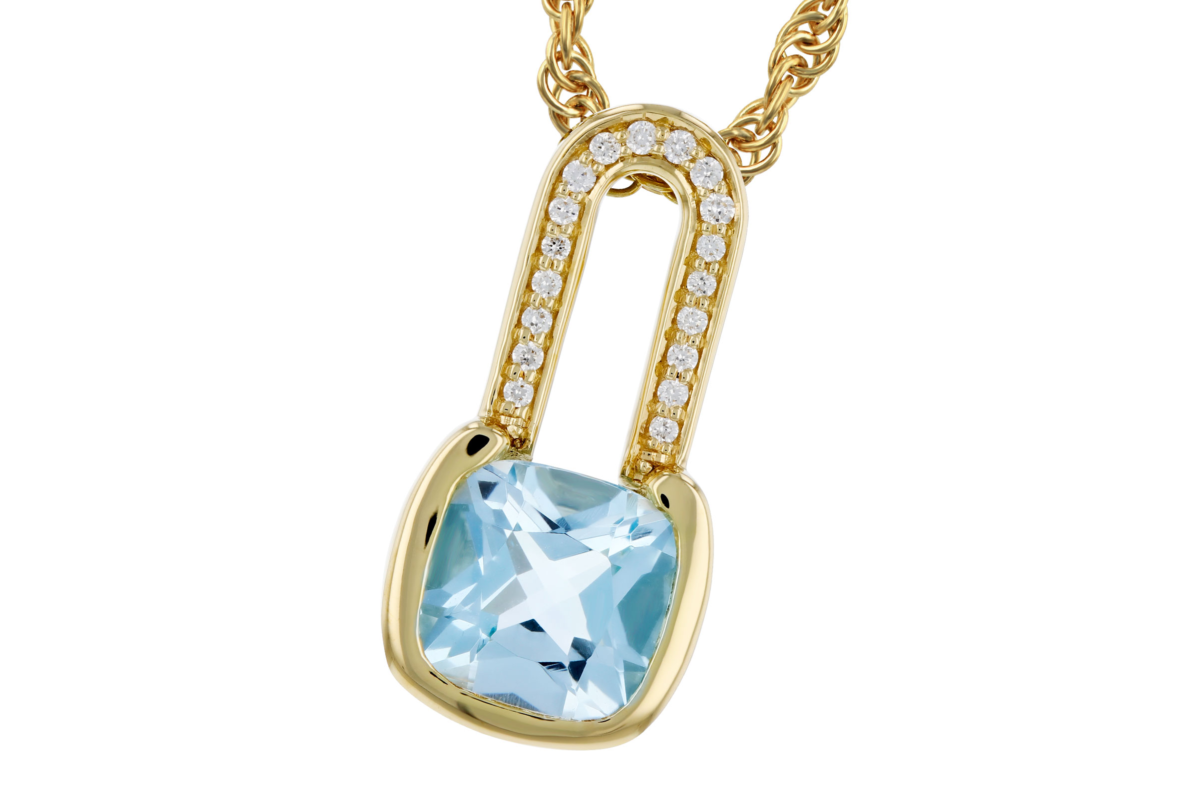 C321-66557: NECKLACE .91 SKY BLUE TOPAZ .95 TGW (6MM BT)