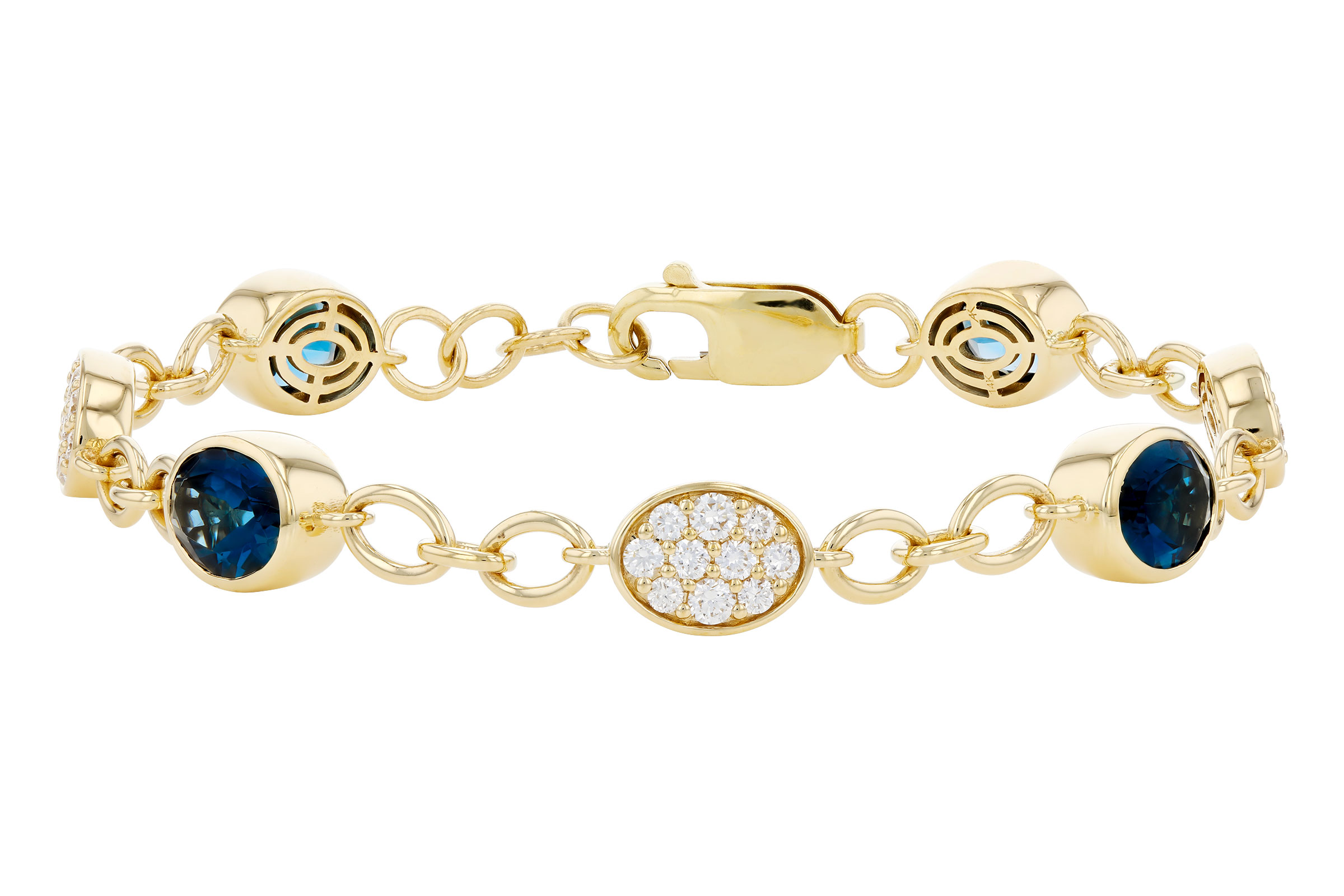C321-66602: BRACELET 5.24 TW LONDON BLUE TOPAZ 6.00 TGW (7")