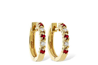 D047-12020: EARRINGS .17 RUBY .26 TGW