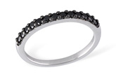 D231-66611: LDS WED RG .29 BLK DIAS TW