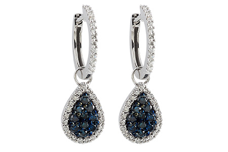 D232-62947: EARR .50 BLUE DIA .95 TW