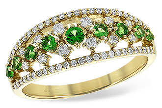 D236-18411: LDS RG .35 GREEN GARNET .67 TGW