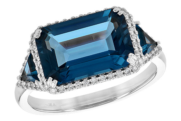 D236-20220: LDS RG 4.60 TW LONDON BLUE TOPAZ 4.82 TGW (12x8MM)