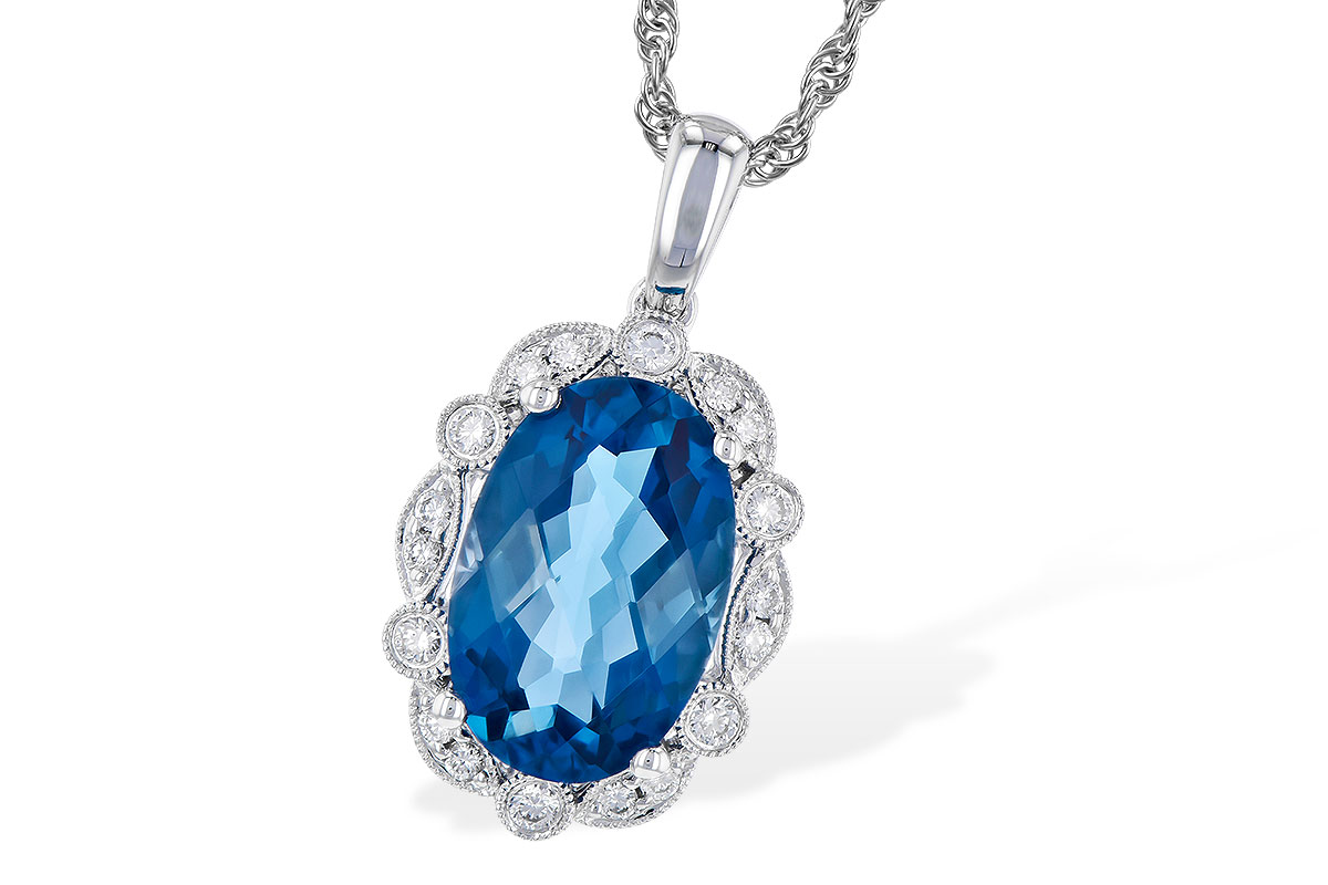 D318-99320: NECK 3.60 LONDON BLUE TOPAZ 3.77 TGW (12x8MM LBT)