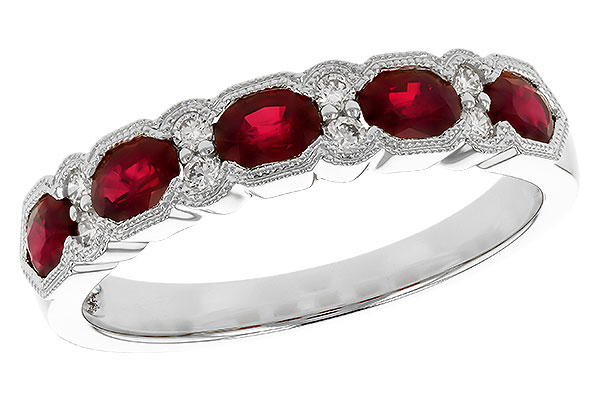 D319-87493: LDS WED RG .88 TW RUBY 1.00 TGW (4x3MM RUBY)