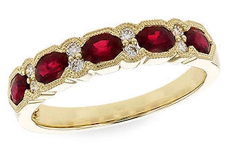 D319-87493: LDS WED RG .88 TW RUBY 1.00 TGW (4x3MM RUBY)
