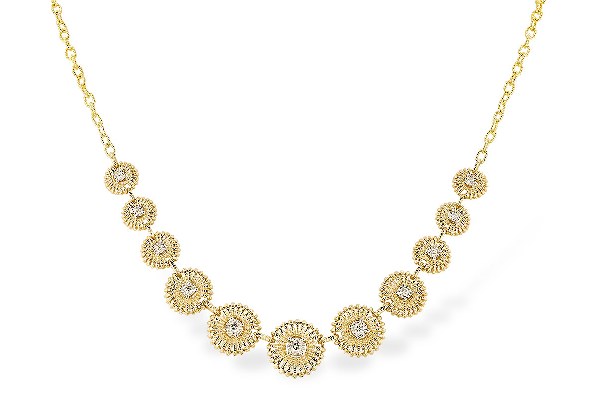 D319-88384: NECKLACE .22 TW (17")