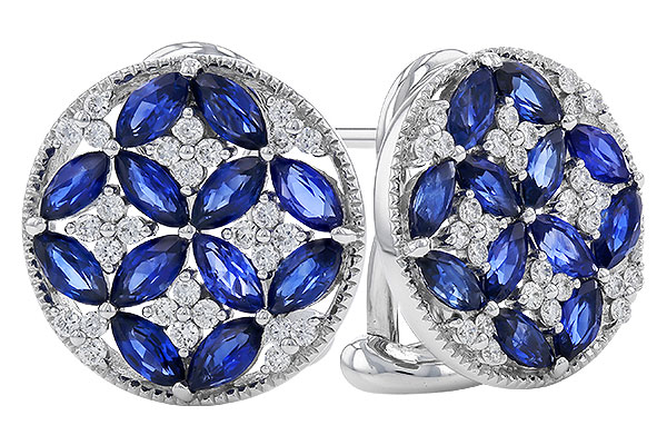 D320-73902: EARRINGS 2.07 TW SAPPHIRE 2.37 TGW
