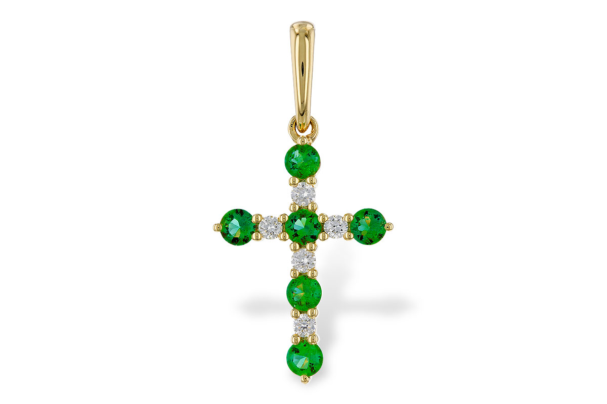 D320-74775: PENDANT .27 TW EMERALD .35 TGW