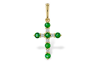 D320-74775: PENDANT .27 TW EMERALD .35 TGW