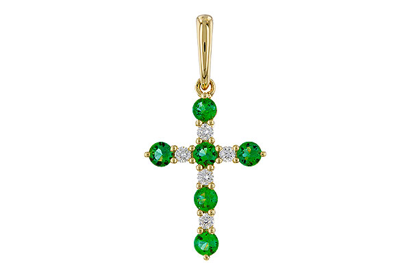 D320-74775: PENDANT .27 TW EMERALD .35 TGW